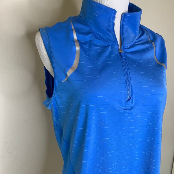 Annika Cutter & Buck Sleeveless Golf Polo Blue Sz Large - Picture 5 of 11